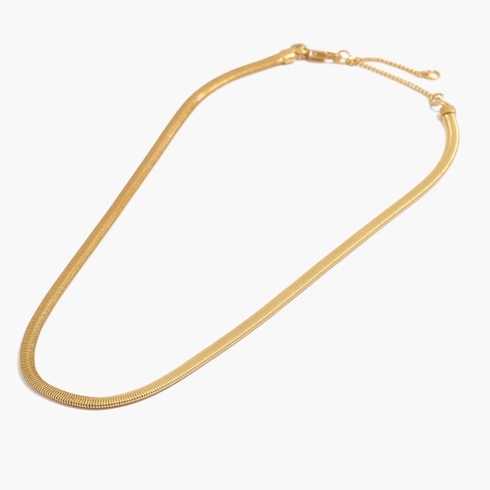 Madewell Herringbone Chain Necklace Gold